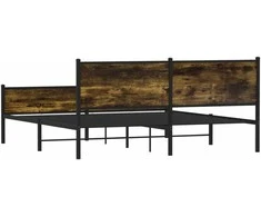 Lova Lovos rėmas be čiužinio, dūminio ąžuolo, 183x213cm, metalas