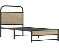 Lovos rėmas be čiužinio, dūminis, 80x200cm, apdirbta mediena