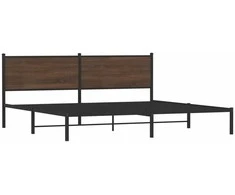 Lovos rėmas be čiužinio, rudas ąžuolo, 200x200cm, metalas