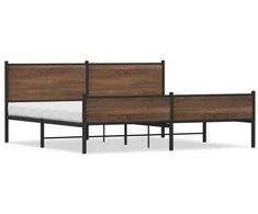 Lova Lovos rėmas be čiužinio, rudas ąžuolo, 193x203cm, metalas