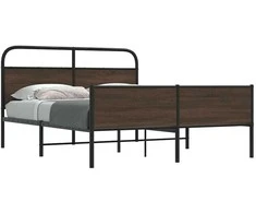 Lova Lovos rėmas be čiužinio, rudas ąžuolo, 150x200cm, metalas