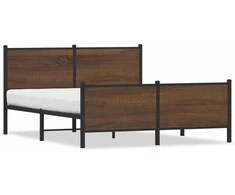 Lova Lovos rėmas be čiužinio, rudas ąžuolo, 150x200cm, metalas