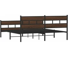 Lovos rėmas be čiužinio, rudas ąžuolo, 180x200cm, metalas