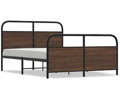 Lova Lovos rėmas be čiužinio, rudas ąžuolo, 140x200cm, metalas