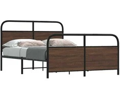 Lova Lovos rėmas be čiužinio, rudas ąžuolo, 140x190cm, metalas