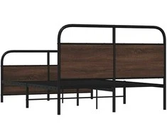 Lovos rėmas be čiužinio, rudas ąžuolo, 140x200cm, metalas