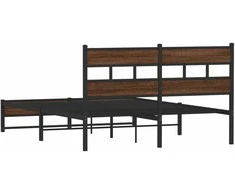 Lova Lovos rėmas be čiužinio, rudas ąžuolo, 140x200cm, metalas