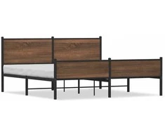 Lova Lovos rėmas be čiužinio, rudas ąžuolo, 160x200cm, metalas