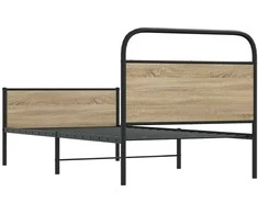 Lova Lovos rėmas be čiužinio, sonoma, 107x203 cm, apdirbta mediena