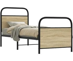 Lova Lovos rėmas be čiužinio, sonoma, 80x200cm, apdirbta mediena