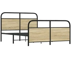 Lova Lovos rėmas be čiužinio, sonoma ąžuolo, 137x190cm, metalas
