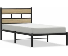 Lova Lovos rėmas be čiužinio, sonoma ąžuolo, 90x190cm, metalas