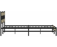 Lovos rėmas be čiužinio, sonoma ąžuolo, 180x200cm, metalas
