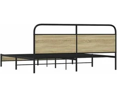 Lovos rėmas be čiužinio, sonoma ąžuolo, 180x200cm, metalas