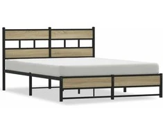 Lova Lovos rėmas be čiužinio, sonoma ąžuolo, 135x190cm, metalas