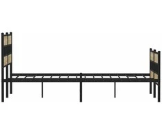 Lova Lovos rėmas be čiužinio, sonoma ąžuolo, 150x200cm, metalas
