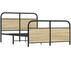 Lova Lovos rėmas be čiužinio, sonoma ąžuolo, 140x200cm, metalas