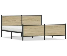 Lova Lovos rėmas be čiužinio, sonoma ąžuolo, 183x213cm, metalas