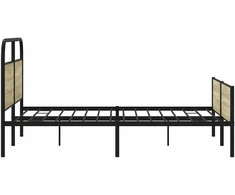 Lovos rėmas be čiužinio, sonoma ąžuolo, 150x200cm, metalas
