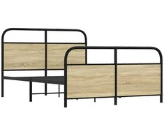 Lova Lovos rėmas be čiužinio, sonoma ąžuolo, 140x190cm, metalas