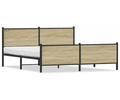 Lova Lovos rėmas be čiužinio, sonoma ąžuolo, 193x203cm, metalas