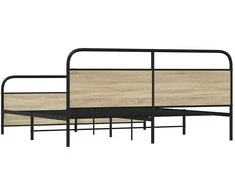 Lova Lovos rėmas be čiužinio, sonoma ąžuolo, 200x200cm, metalas