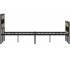 Lova Lovos rėmas be čiužinio, sonoma ąžuolo, 120x190cm, metalas