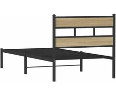 Lova Lovos rėmas be čiužinio, sonoma ąžuolo, 80x200cm, metalas