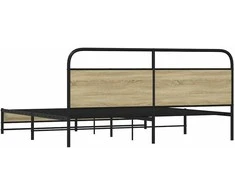 Lova Lovos rėmas be čiužinio, sonoma ąžuolo, 193x203cm, metalas