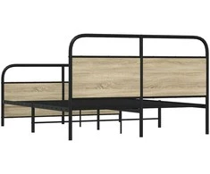 Lovos rėmas be čiužinio, sonoma ąžuolo, 160x200cm, metalas