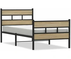 Lova Lovos rėmas be čiužinio, sonoma ąžuolo, 107x203cm, metalas