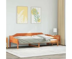 Lova Lovos rėmas be čiužinio, vaško ruda, 90x200cm, pušies masyvas