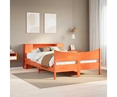 Lova Lovos rėmas be čiužinio, vaško rudas, 160x200cm, pušies masyvas