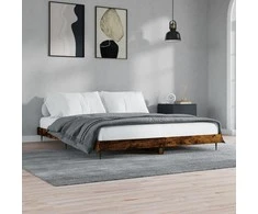 Lova Lovos rėmas be čiužinio, dūminio ąžuolo, 120x200cm, mediena