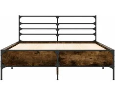 Lova Lovos rėmas, dūminio ąžuolo, 135x190cm, mediena ir metalas