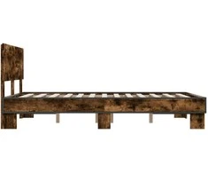 Lova Lovos rėmas, dūminio ąžuolo, 135x190cm, mediena ir metalas
