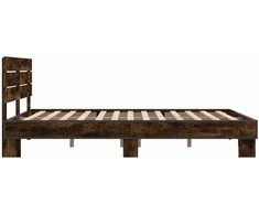 Lovos rėmas, dūminio ąžuolo, 140x200cm, mediena ir metalas
