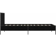 Lovos rėmas, juodas, 100x200cm, apdirbta mediena ir metalas