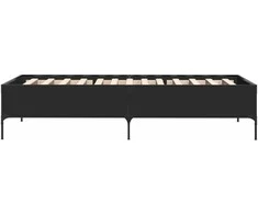 Lovos rėmas, juodas, 100x200cm, apdirbta mediena ir metalas