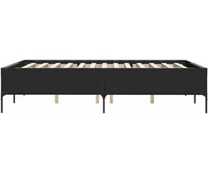 Lova Lovos rėmas, juodas, 140x200cm, apdirbta mediena ir metalas