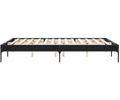 Lovos rėmas, juodas, 150x200cm, apdirbta mediena ir metalas
