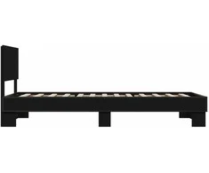 Lova Lovos rėmas, juodas, 75x190cm, apdirbta mediena ir metalas