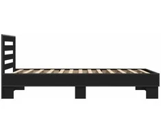 Lovos rėmas, juodas, 75x190cm, apdirbta mediena ir metalas