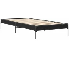 Lova Lovos rėmas, juodas, 75x190cm, apdirbta mediena ir metalas