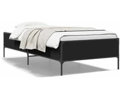 Lova Lovos rėmas, juodas, 75x190cm, apdirbta mediena ir metalas