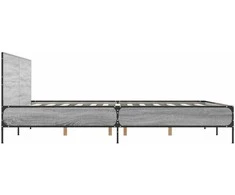 Lova Lovos rėmas, pilkas ąžuolo, 120x200cm, apdirbta mediena/metalas