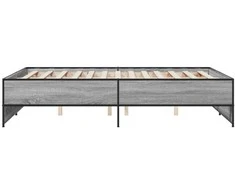 Lova Lovos rėmas, pilkas ąžuolo, 120x200cm, apdirbta mediena/metalas