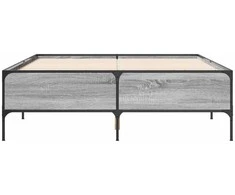 Lova Lovos rėmas, pilkas ąžuolo, 160x200cm, apdirbta mediena/metalas