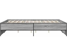 Lova Lovos rėmas, pilkas ąžuolo, 160x200cm, apdirbta mediena/metalas
