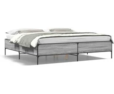 Lova Lovos rėmas, pilkas ąžuolo, 200x200cm, apdirbta mediena/metalas